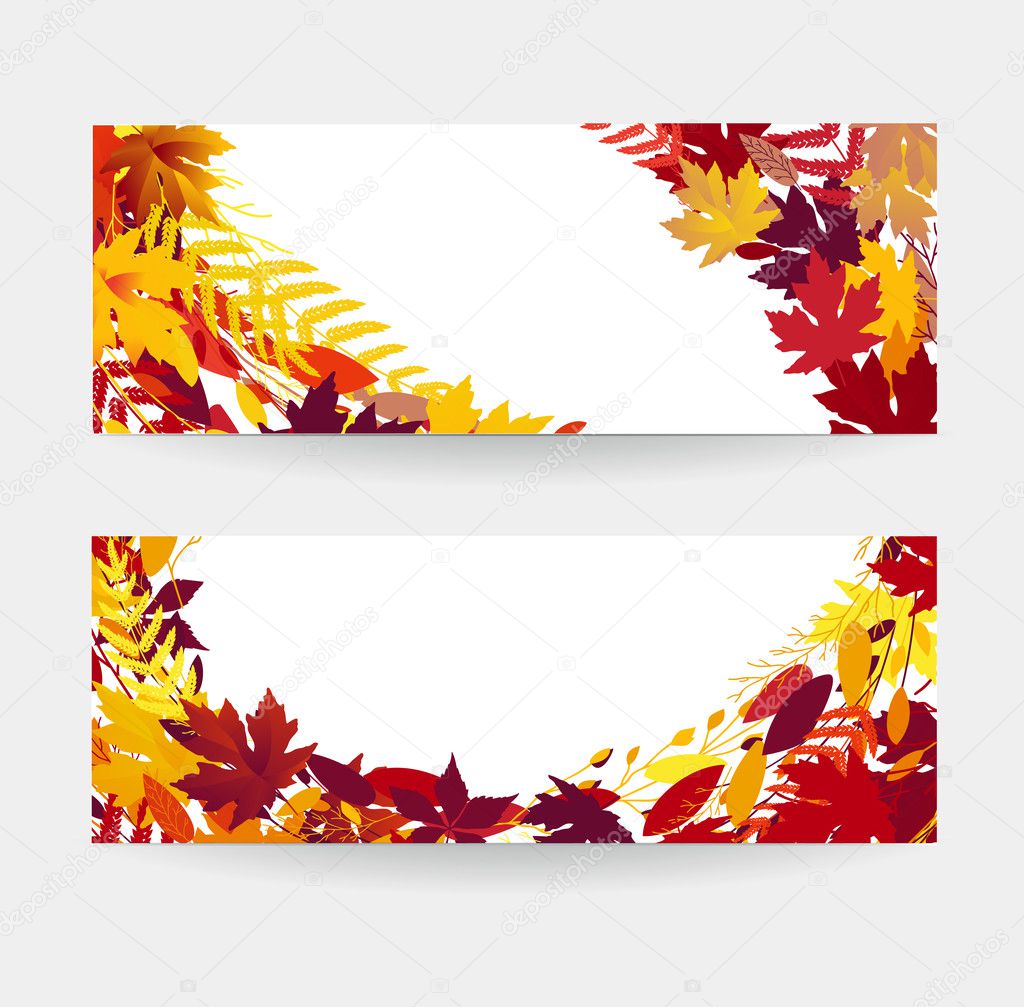 Autumn vector banners 
