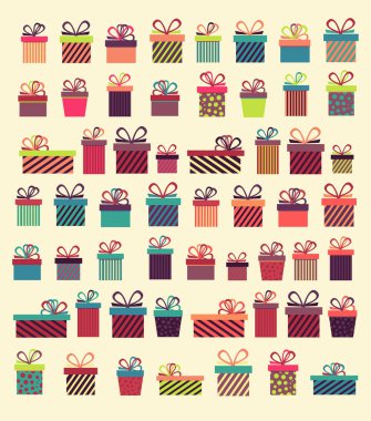 farklı renkli hediyeler