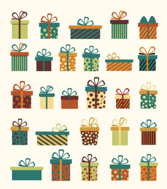 farklı renkli hediyeler