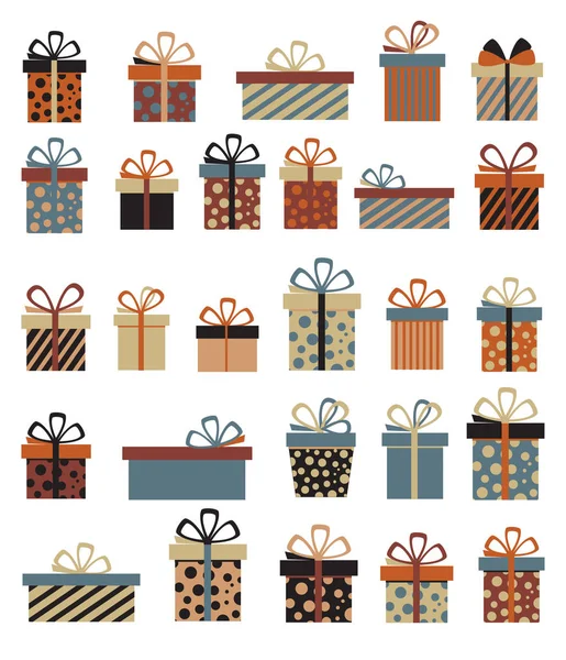 Cajas de regalo de Navidad — Vector de stock