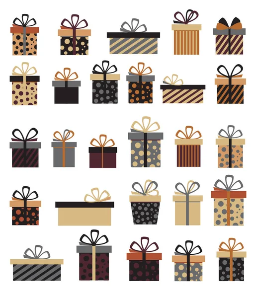 Cajas de regalo de Navidad — Vector de stock