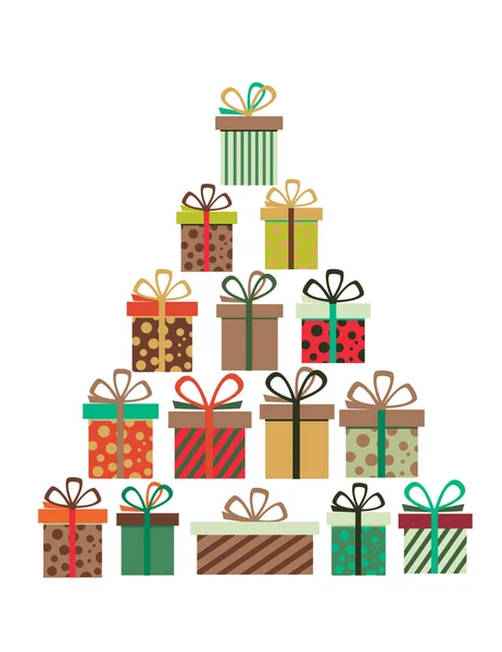 Scatole regalo di Natale — Vettoriale Stock