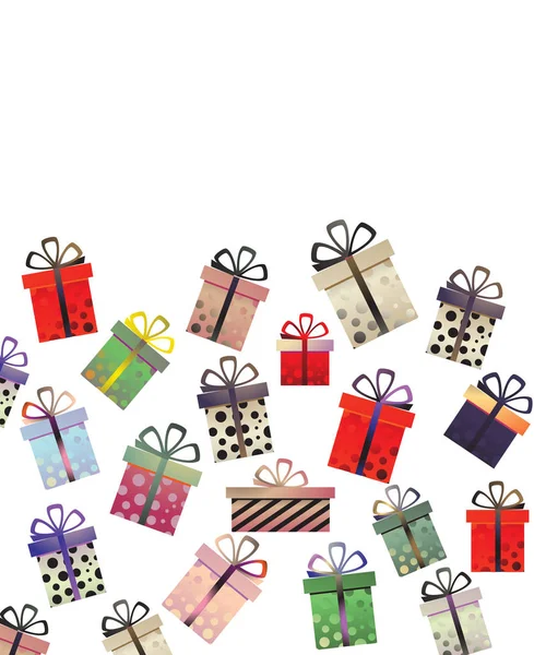 Cajas de regalo de Navidad de colores — Vector de stock