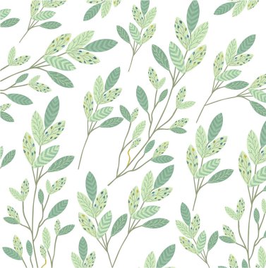 yeşil çiçek desenli