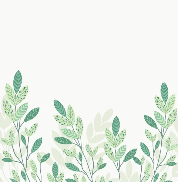 Gröna blommönster — Stock vektor