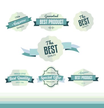 Retro etiketler kümesi