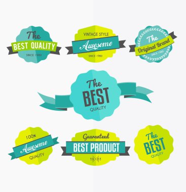 Retro etiketler kümesi