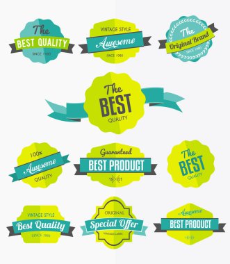 Retro etiketler kümesi