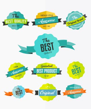 Retro etiketler kümesi