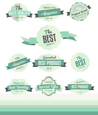 Retro etiketler kümesi