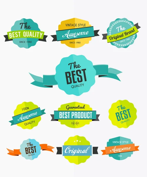 Retro etiketler kümesi