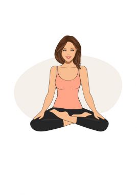 Yoga pozisyonunda bir kadın