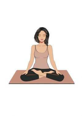 Yoga pozisyonunda bir kadın