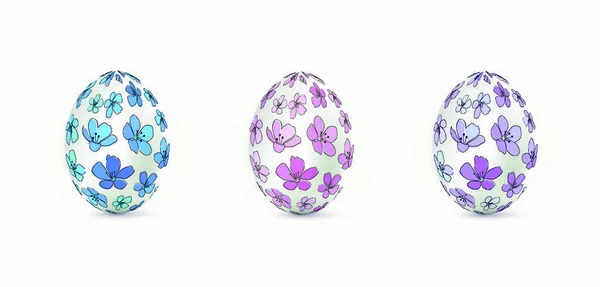 一套复活节彩蛋 — 图库矢量图片