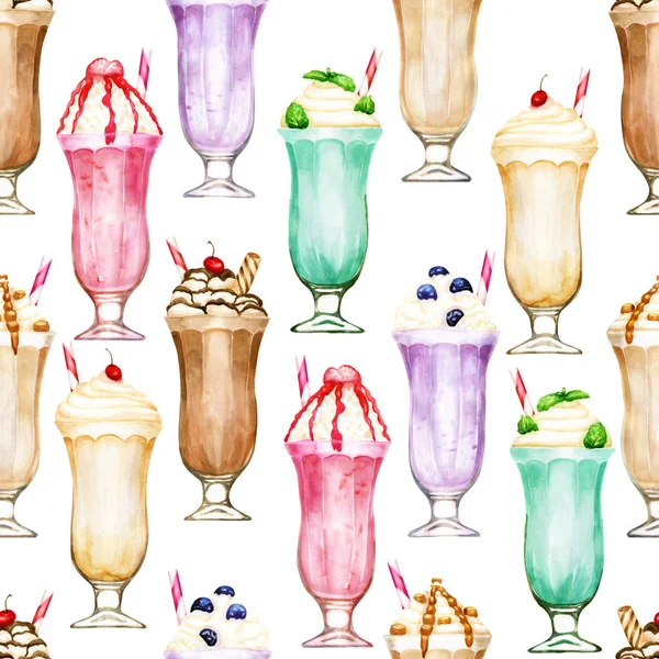 Beyaz milkshake 'li sulu boya deseni