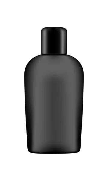 3d negro belleza botella mockup aislado sobre fondo blanco — Vector de stock