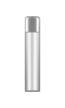 3d metal bottle mockup isolated on white background