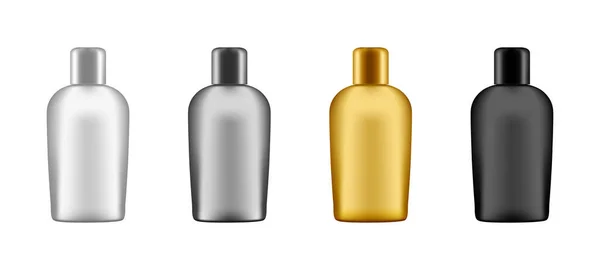 Set of 3d beauty bottles mockup isolated on white background — Stock vektor
