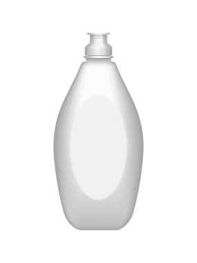 Realistic 3d detergent bottle mockup isolated on white background