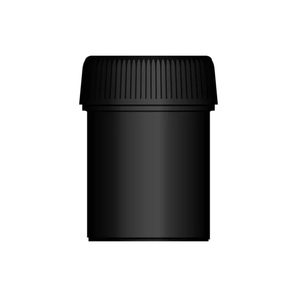 Realistic 3d black cream container mockup isolated on white background — Stock Vector