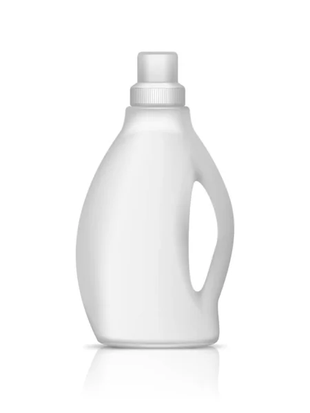 Realistische Plastic Fles Mockup Geïsoleerd Witte Achtergrond Vector Illustratie Voor — Stockvector