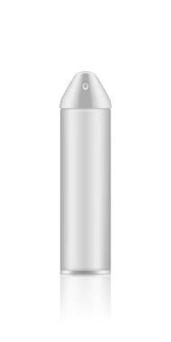 Beyaz 3D gerçekçi plastik veya alüminyum saç spreyi.