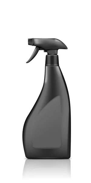 Realistic Black Spray Bottle Mockup isolated on white background — Stock Vector