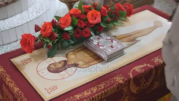 Mtsensk, Russia 15 April 2017. EDITORIAL - The glorious feast of Easter. Christ is risen. — Stock Video