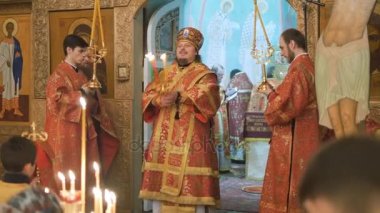 Mtsensk, Rusya 15 Nisan 2017. Editörden - Paskalya şanlı Bayramı. Mesih risen.