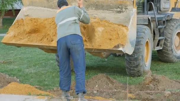 Il lavoro di attrezzature speciali nella riparazione di strade — Video Stock