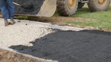 Yaya bölgesi Asfalt döşeme.