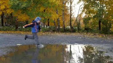 Yılın sonbahar zamanı. Çocuklar doğal olarak oyun