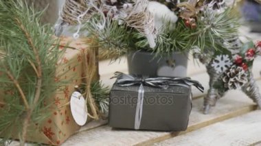 Festival süsleri. Tasarımcısı dekoratör eseri. Noel arifesinde.