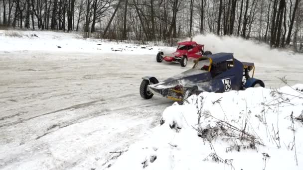 20 Ocak 2018, Orel, Rusya Federasyonu - autocross, arabaları makineleri — Stok video