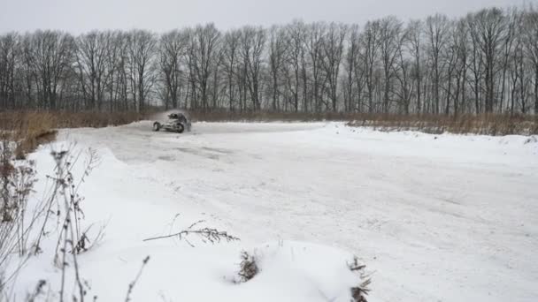 20. januar 2018, orel, russland - autocross, buggies maschinen — Stockvideo