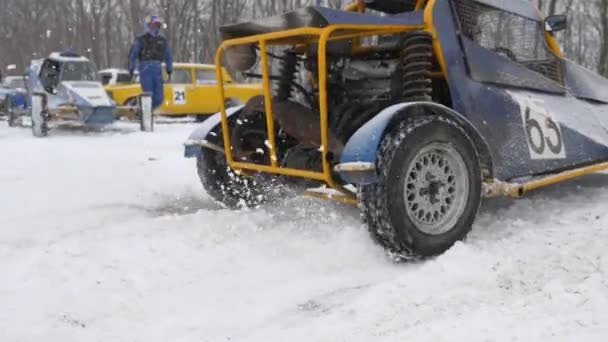 Januari 20, 2018, Orel, Rusland - autocross, buggy's machines — Stockvideo