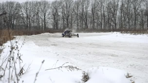 20 января 2018 Russia, Orel - autocross, buggies machines — стоковое видео