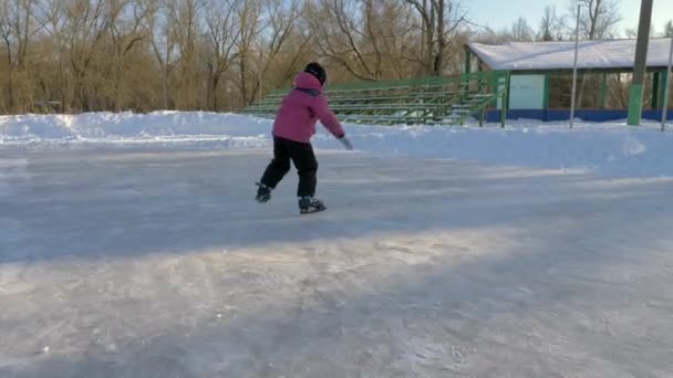 Сімейного катання на ковзанах — стокове відео