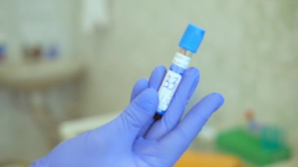 Blood sampling from the blood vessel — Stock Video