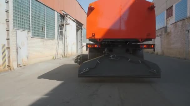 Equipment for cleaning streets and road surfaces. — Stock Video