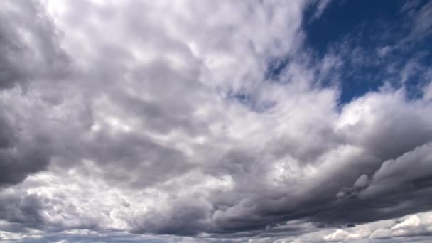 Cielo Natural Hermoso Fondo Azul Blanco Cielo Azul Borroso Fondo — Vídeo de stock