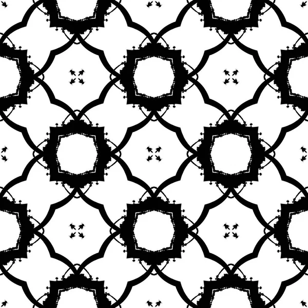Patrón sin costura vectorial. Grunge dibujado a mano textura retro. Blanco y negro — Archivo Imágenes Vectoriales