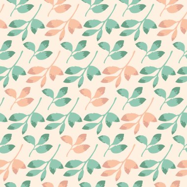 Vektörsüz çiçek deseni. Çiçek ve yapraklı arka plan.