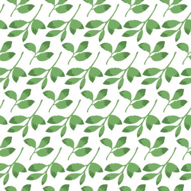 Vektörsüz çiçek deseni. Çiçek ve yapraklı arka plan.