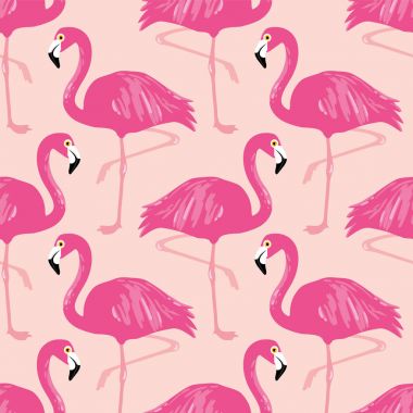 Vektör flamingolar ile seamless modeli