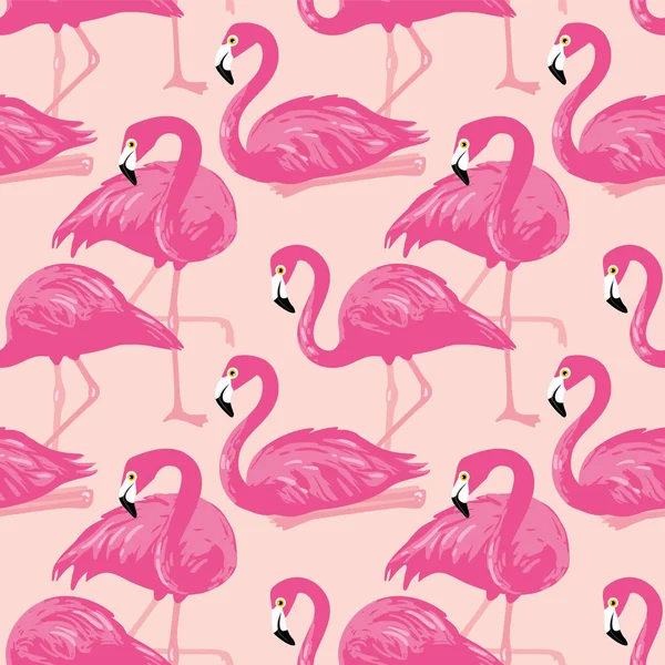Vektör flamingolar ile seamless modeli