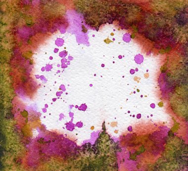 Bright suluboya doku boyalı. Elle çizilmiş arka plan metin yer ile.