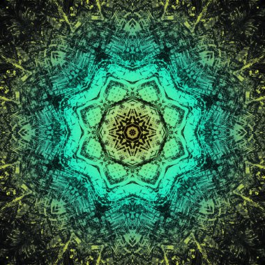 Parlak mürekkep fraktal yuvarlak doku soyut tasarım