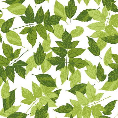 Vektör sorunsuz çiçek desenli. Arka plan ile sonbahar yaprakları.