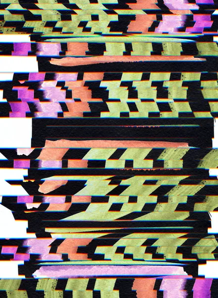 Astratto Scansione Digitale Pixel Rumore Glitch Sfondo — Foto Stock